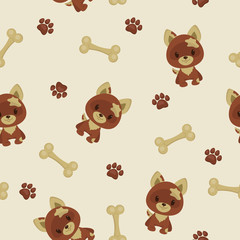 Seamless dog pattern