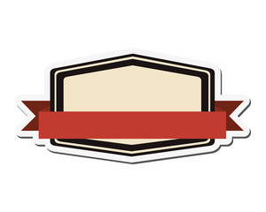 flat design emblem or badge icon vector illustration