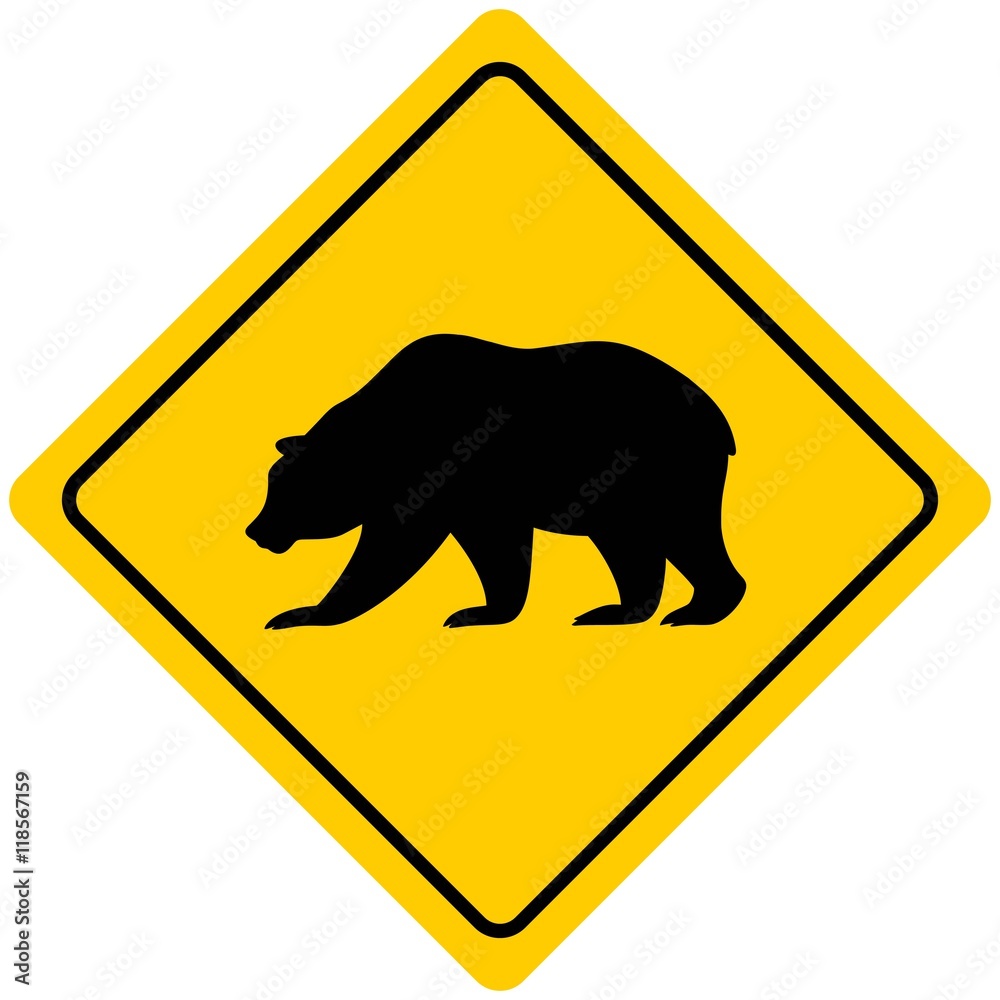 Wall mural bear crossing