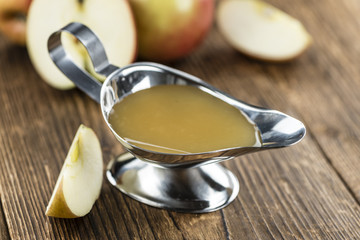 Portion of fresh made Applesauce (selective focus)