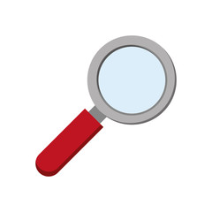 flat design magnifying glass icon vector illustration