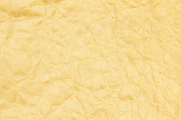 Recycled crumpled brown paper texture or paper background for design with copy space for text or image.