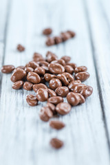 Portion of Chocolate Raisins