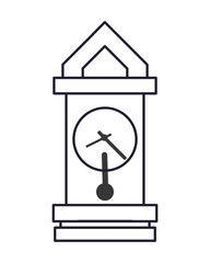 flat design wall clock icon vector illustration