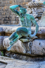Fototapeta na wymiar Fountain of Neptune (1565). Piazza della Signoria, Florence.
