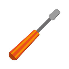 flat design single screwdriver icon vector illustration