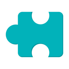 flat design puzzle piece icon vector illustration