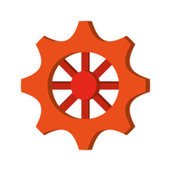 flat design single gear icon vector illustration