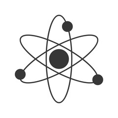 flat design atom structure icon vector illustration