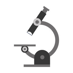 flat design single microscope icon vector illustration