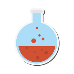 flat design round bottom flask icon vector illustration