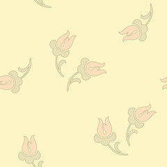Modern fabric design pattern. Desktop wallpaper. Background. Floral pattern for your design. Illustration. Modern seamless pattern for interior decoration, wrapping paper, graphic design and textile.