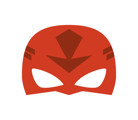 mask costume superhero superman hero cartoon anime male icon. Flat and Isolated illustration. Vector illustration