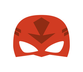 mask costume superhero superman hero cartoon anime male icon. Flat and Isolated illustration. Vector illustration