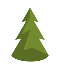Obraz premium pine tree merry chistmas celebration icon. Flat and Isolated illustration. Vector illustration