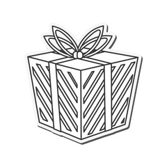 gift present bowtie ribbon icon. Flat and Isolated illustration. Vector illustration