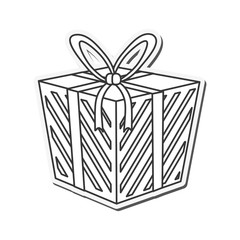 gift present bowtie ribbon icon. Flat and Isolated illustration. Vector illustration