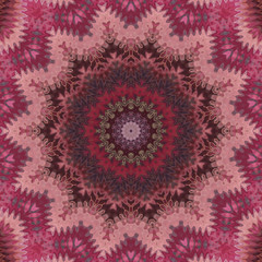 Glass vitrage mosaic kaleidoscopic seamless pattern