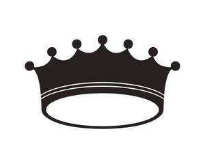 crown royal king silhouette icon. Flat and Isolated illustration. Vector illustration