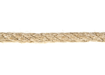 Close up of a rope on white background