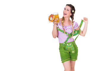 Frau Dirndl Lederhose