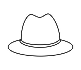 hat cloth costume silhouette icon. Flat and Isolated illustration. Vector illustration
