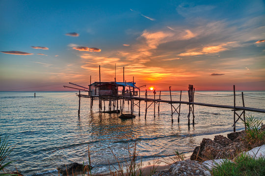 Fototapeta Adriatic sea coast in Chieti, Abruzzo, Italy