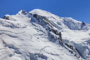 Fototapeta na wymiar Mont Blanc massif in the French Alps
