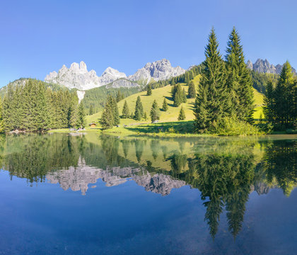 Almsee Filzmoos Bischoftsmütze Panorama 