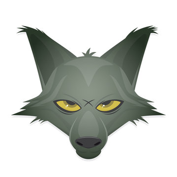 wolf head vector clipart
