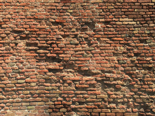 Aged brick wall, stone antique background, texture
