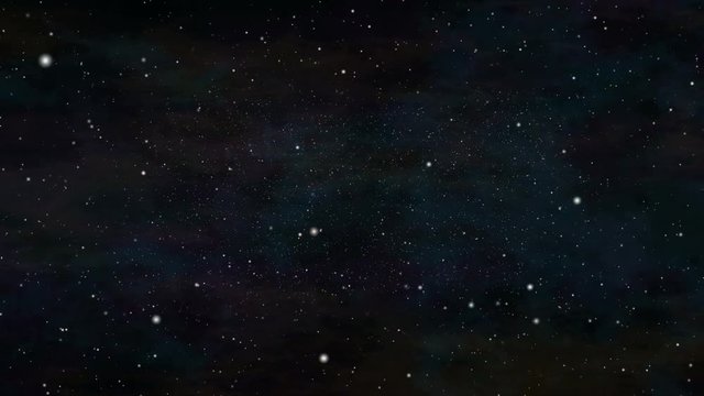 Flying peacefully through a beautiful starscape. Seamlessly loopable animation.