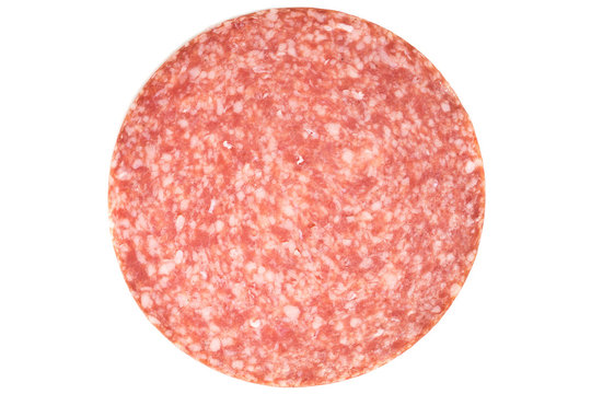 Salami Scheibe Isoliert