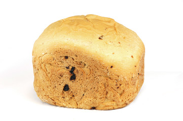 home made bread isolated on white background
