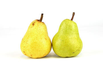 fresh Bartlett pears isolated on white background