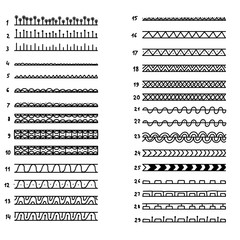 set of brushes for painting zentangl