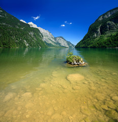 Der Königssee im Sommer, Berchtesgaden, Bayern, Deutschland