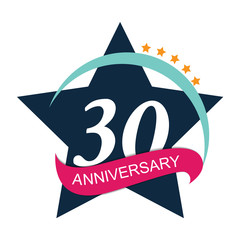 Template Logo 30 Anniversary Vector Illustration