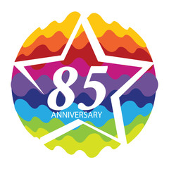 Template Logo 85 Anniversary Vector Illustration