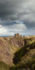 Fototapeta na wymiar Panoramic view of Dunnottar Castle, Highlands, Scotland