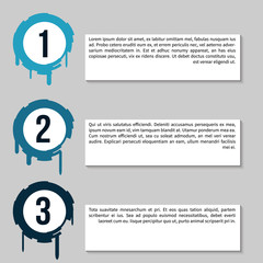 Infographic Chart with banners for presentation, informative forms.