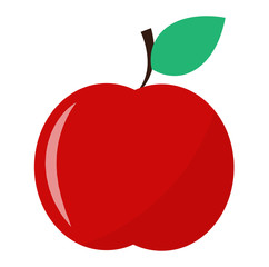 Fresh red apple icon organic food. Fresh sweet apple vegetarian organic fruit agriculture.