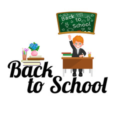 back to school and children education concept vector background