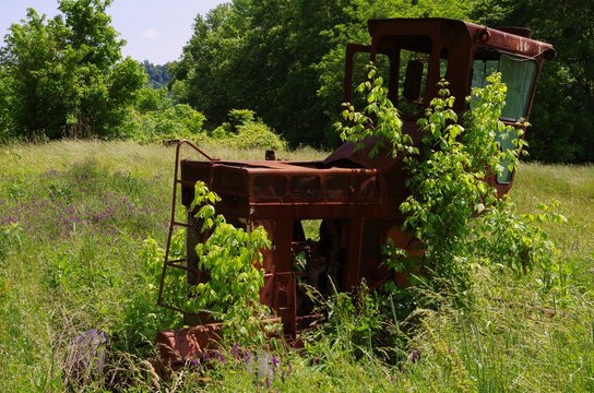 Rusty Tractor - in Old Field