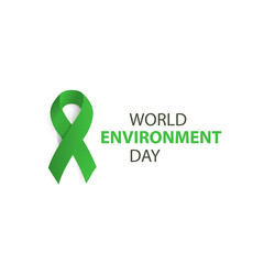 World environment day logos set. Green logo collection. Ecological ribbon.