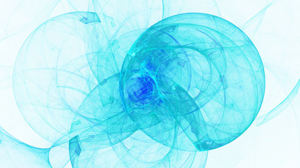 glowing blue curved lines and spheres over bright Abstract Background space universe. Illustration