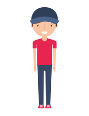 man delivery worker isolated icon