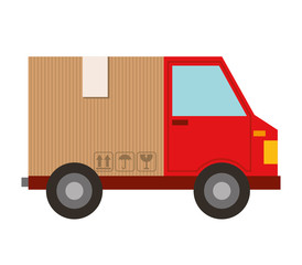 delivery truck van isolated icon