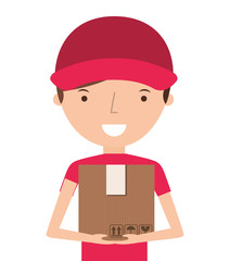 man delivery worker isolated icon