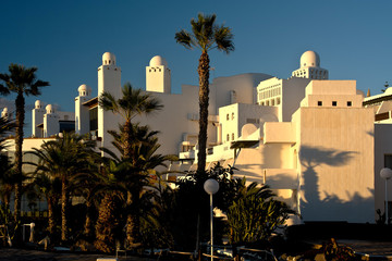 Fototapeta na wymiar Strandpromenade Playa Blanca, Lanzarote